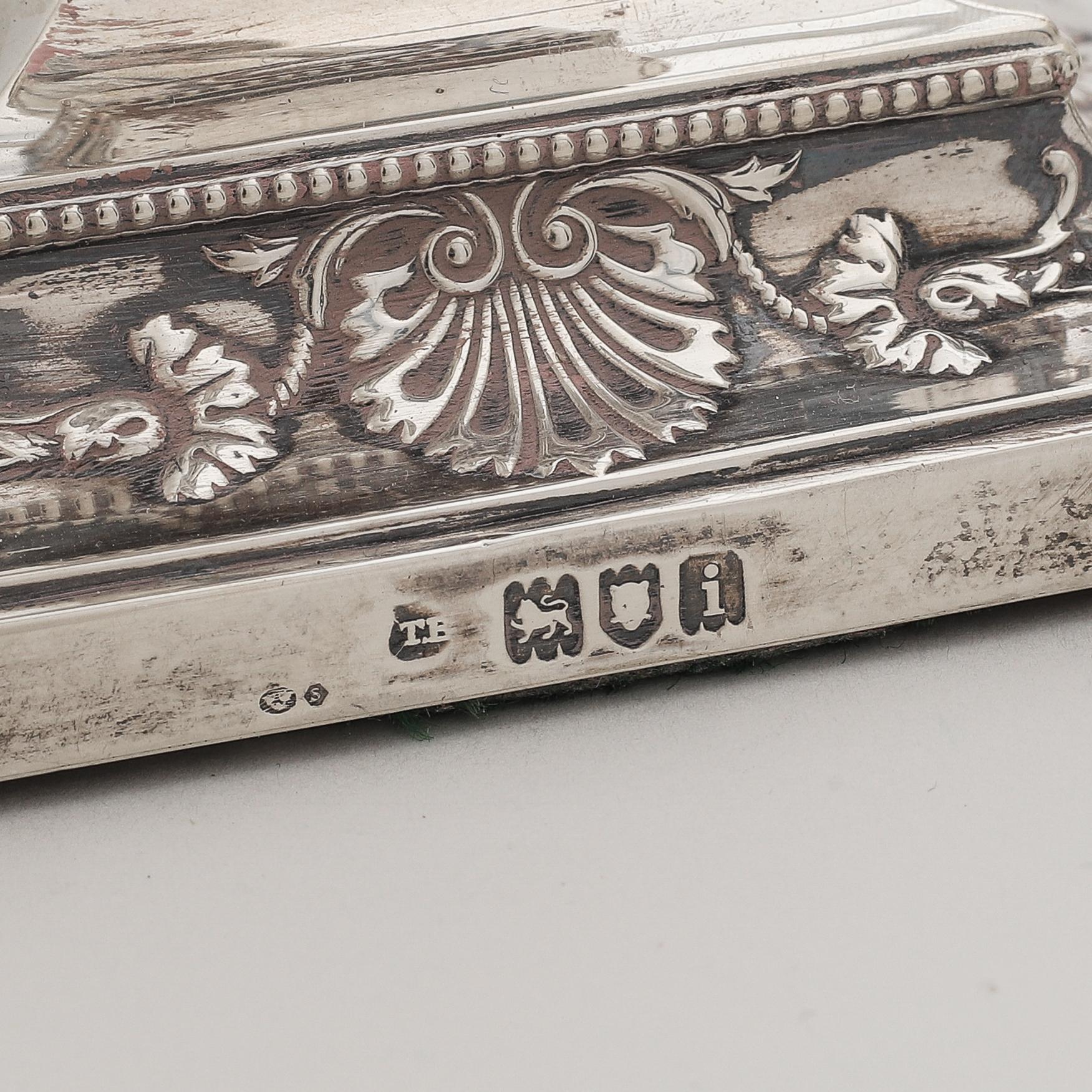Ljusstakar, ett par, silver, edwardianska, London, 1904. Troligen Thomas Bradbury & Sons (Turner Bradbury).