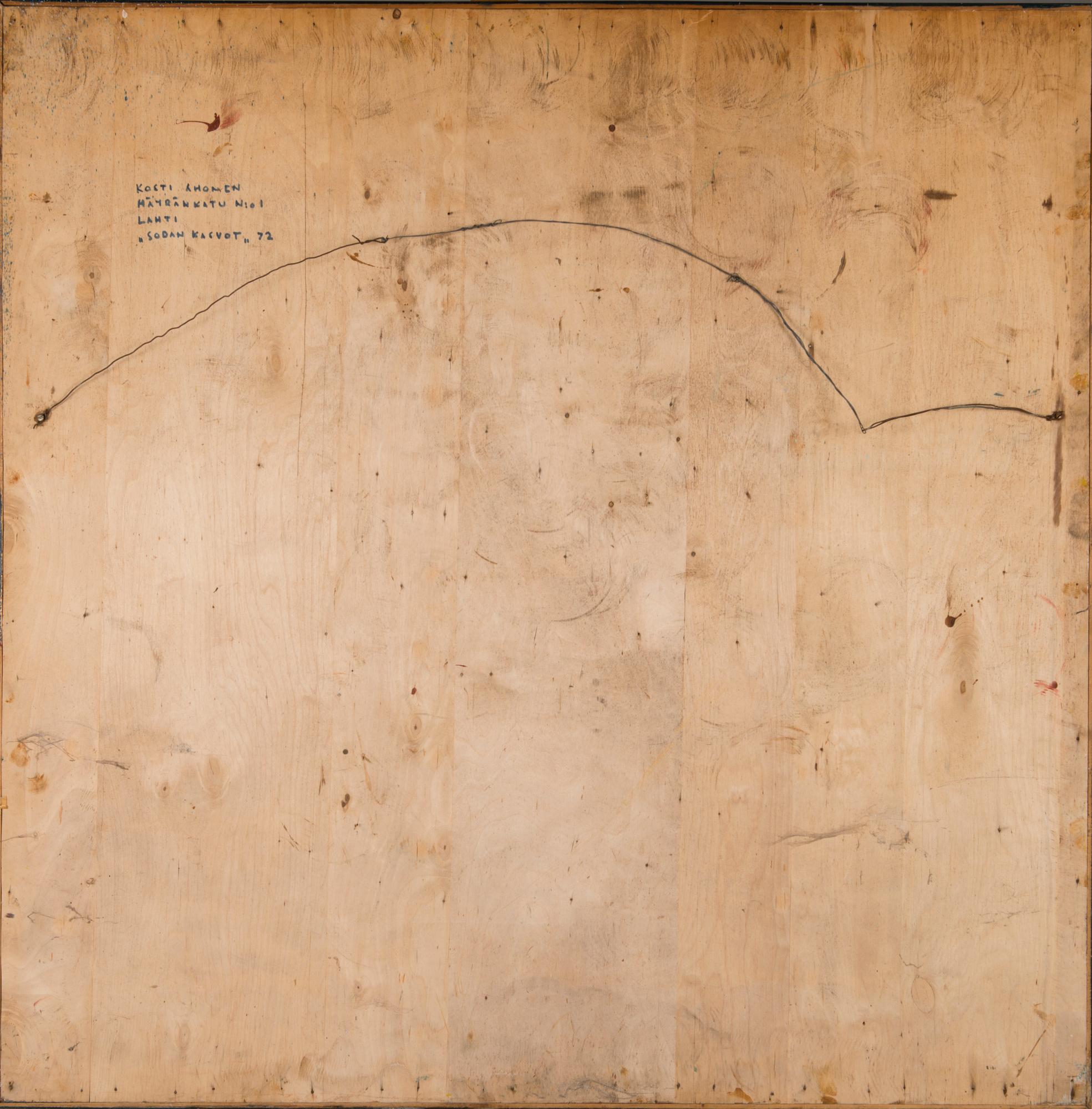 KOSTI AHONEN, relief, painted wood, signed and dated -72.