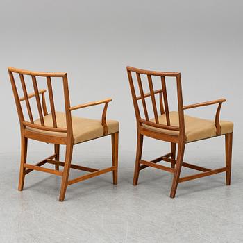 JOSEF FRANK, a pair of model 620 armchairs.