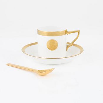 Karin Björquist, coffee cups 16 pcs and spoons 12 pcs, "Nobel", Rörstrand, late 20th century.