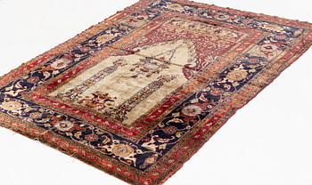 A rug, antique, Turkish silk Sivas, ca 172 x 133 cm.