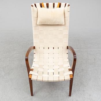 BRUNO MATHSSON, fåtölj, "Gräshoppan", Mathsson International, 1992.