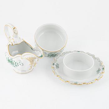 Meissen, mat-och kaffeservis, 59 delar, "Indische Malerei Grün", Tyskland.