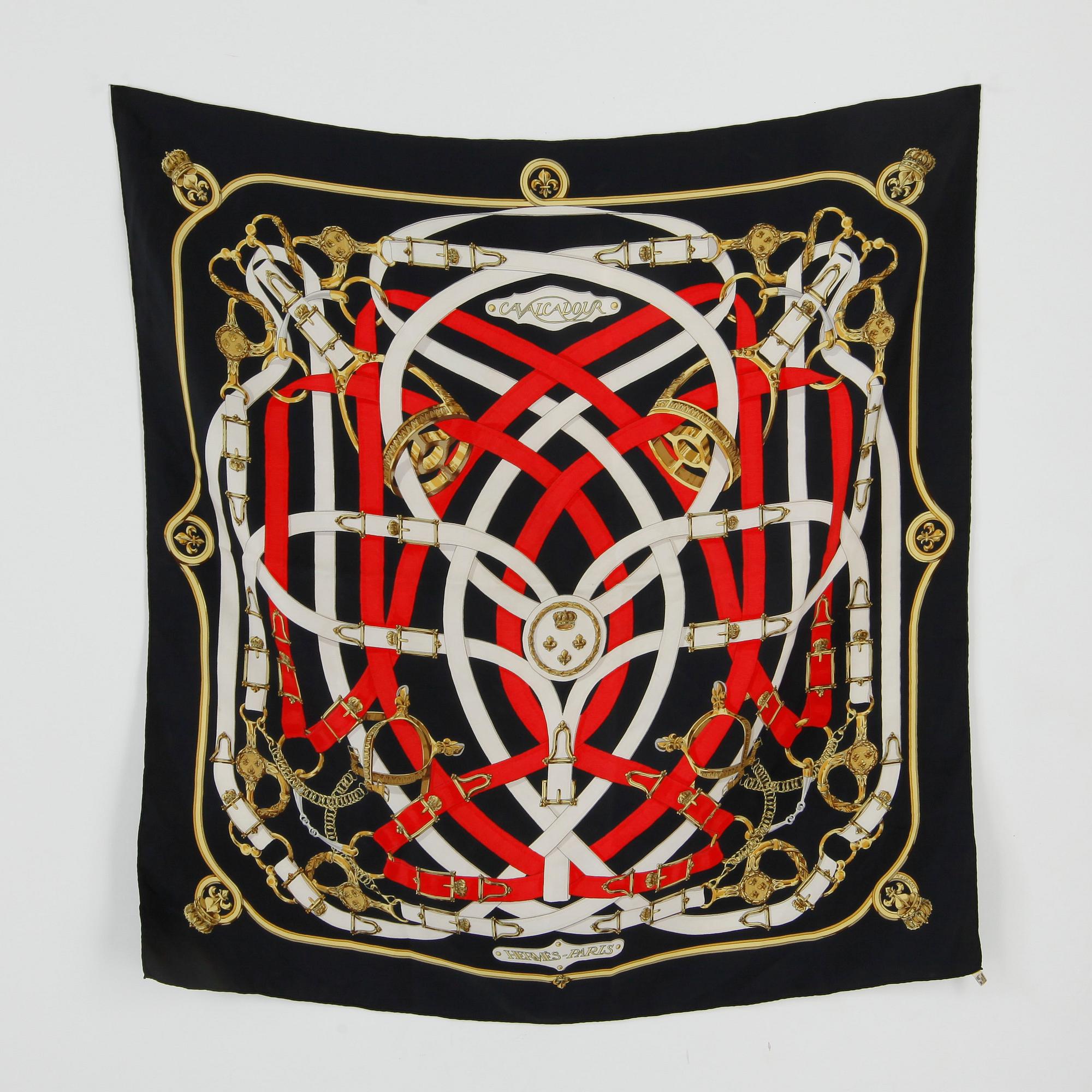 SCARF, siden, "Cavalcalour", design Henri d'Origny, Hermès, Paris.
