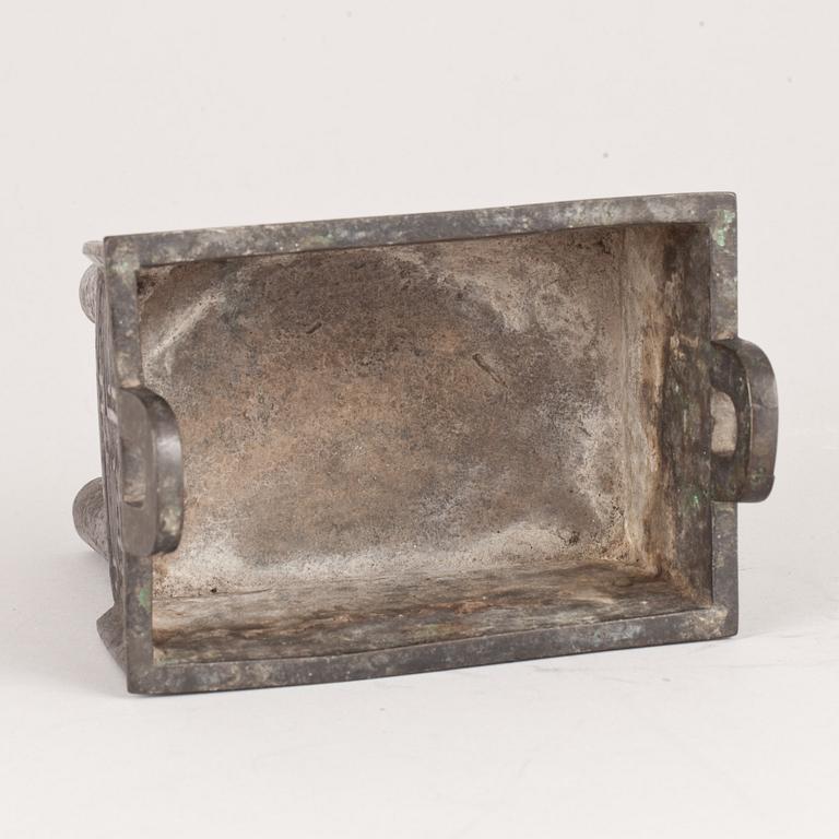 RÖKELSEKAR, brons. Kina. 1800/1900-tal.
