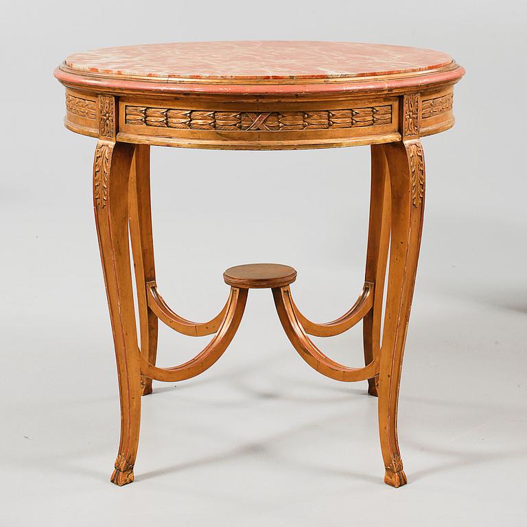 SALONGSGRUPP, 6 delar, gustaviansk stil, 1900-talets första hälft.