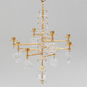 Erik Höglund, a chandelier, Boda Smide, second half of the 20th Century.