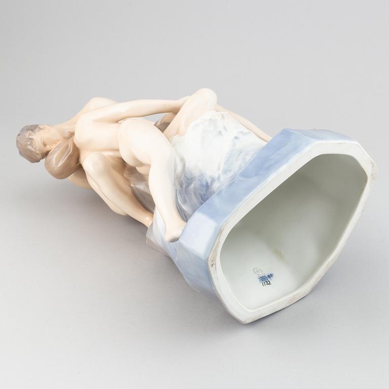 Theodor Lundberg, a 'Kiss' porcelain figurine, Royal Copenhagen.