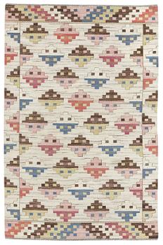 MÄRTA MÅÅS-FJETTERSTRÖM, a carpet, flat weave, 264,5 x 170 cm, "Munka-Ljungby", signed AB MMF.