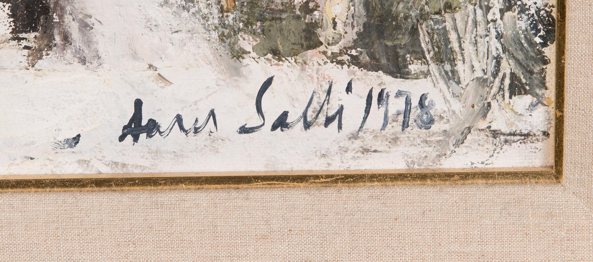 Aares Salli, öljy kankaalle, signeerattu ja päivätty 1978.