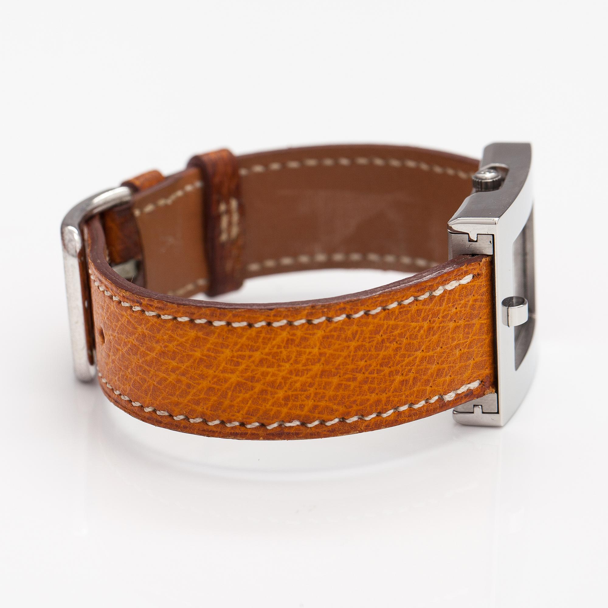 HERMÈS, Belt, wristwatch, 26 x 30 mm.