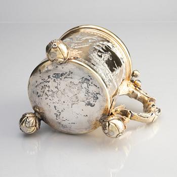 A Swedish  17th century parcel-gilt silver tankard, mark of Johan Ståhle, (Stockholm, active 1677-1687 (1694)).