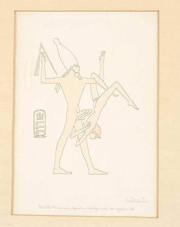 Oscar Reutersvärd, Egyptian erotic motif.