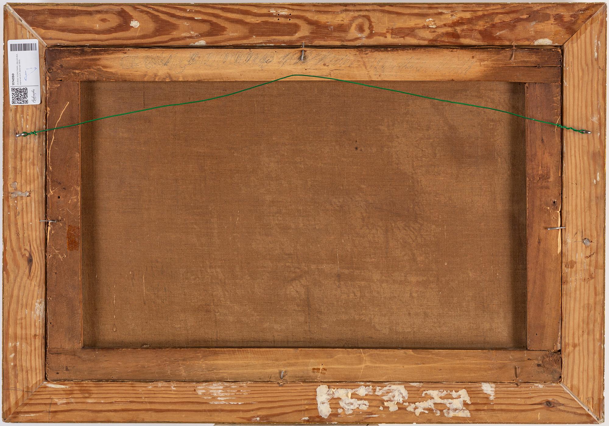 OKÄND KONSTNÄR, olja på duk, signerad och daterad 1869.