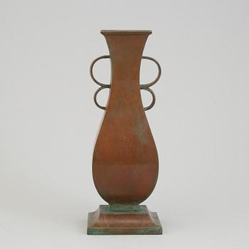 A first half of the 20th century bronze vase by Bäckströms, Malmö.