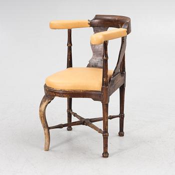 Powder chair, 18th century,.