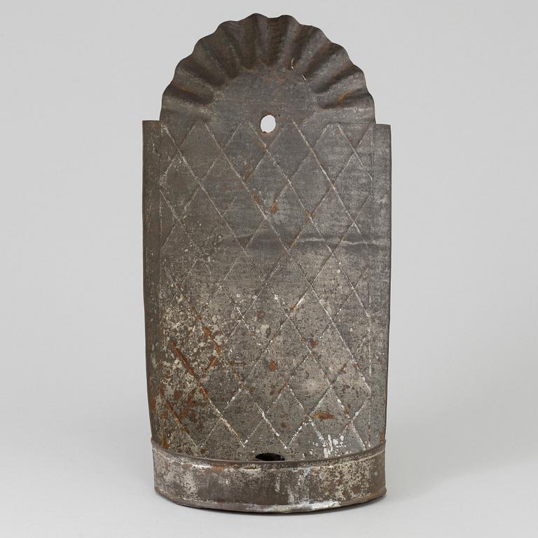 a tin wall sconce 19th century.