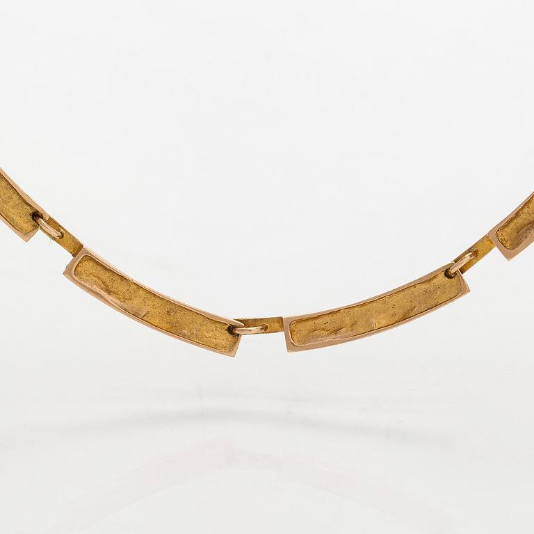 Björn Weckström, a 14K gold 'Tundra' necklace for Lapponia 1967.