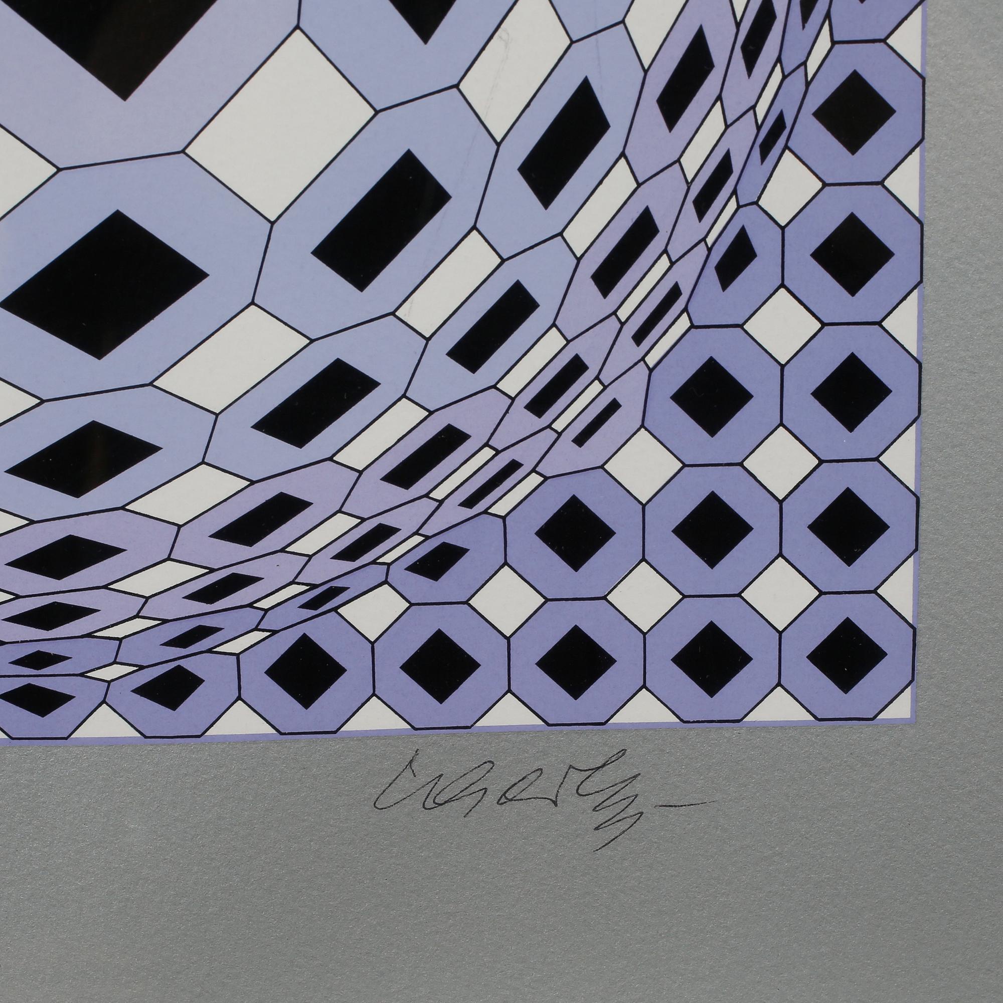VICTOR VASARELY, färgserigrafi, signerad och numrerad XIX/XXV.