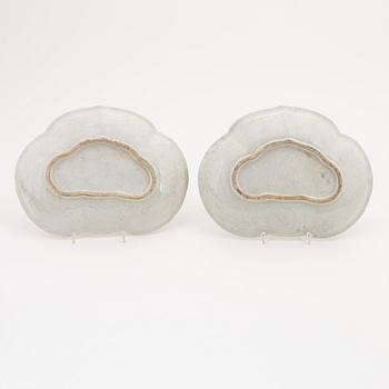 A pair of famille rose dishes, Qing dynasty, 19th Century.