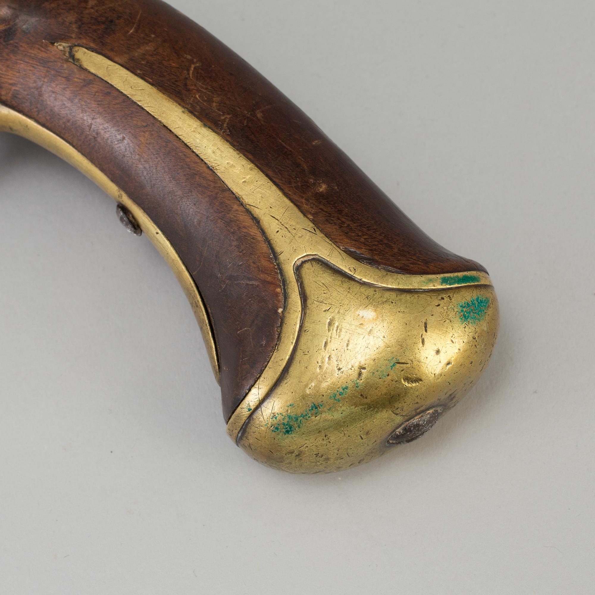 PERCUSSION LOCK PISTOL, early 19th century.