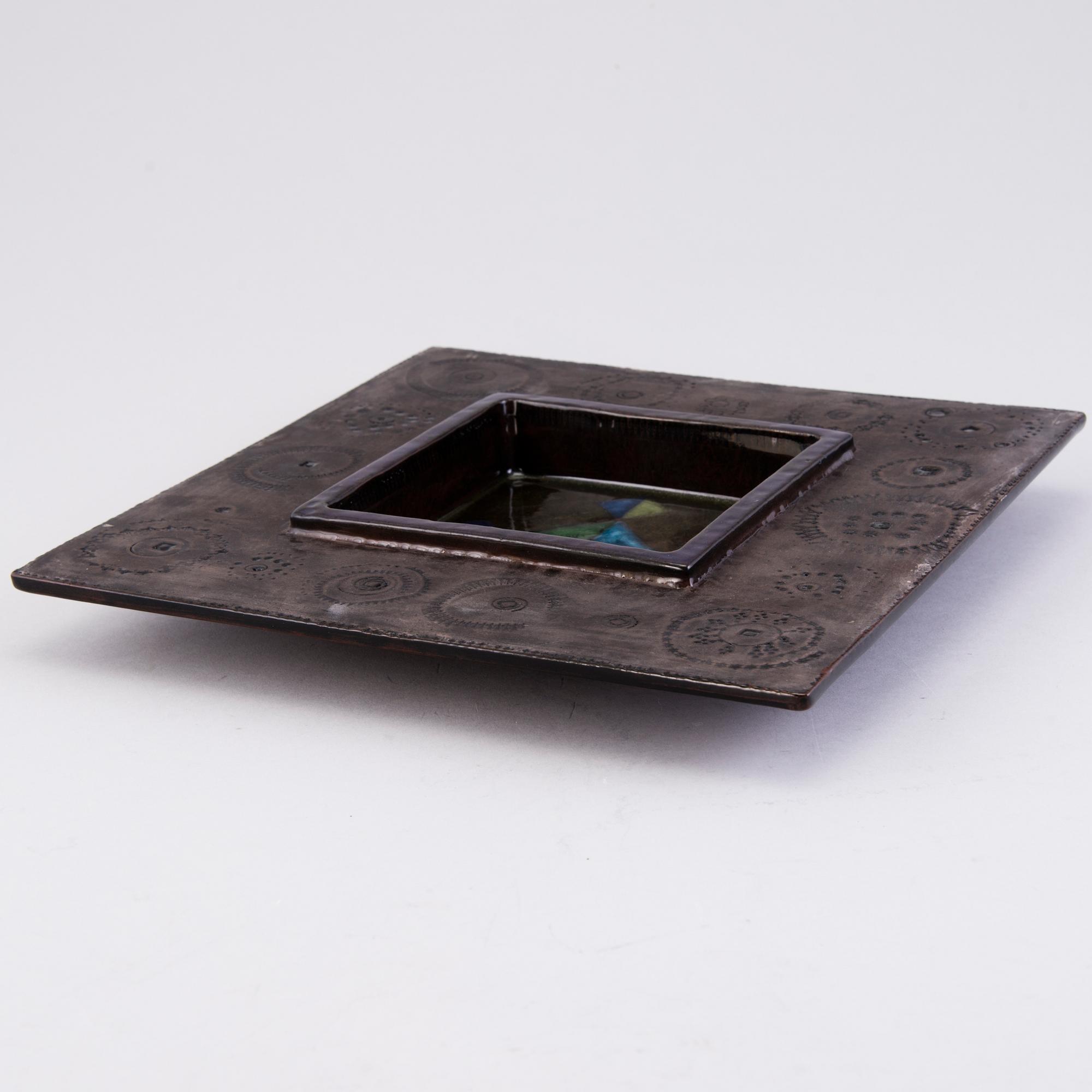 Rut Bryk, A stoneware relief signed BRYK.