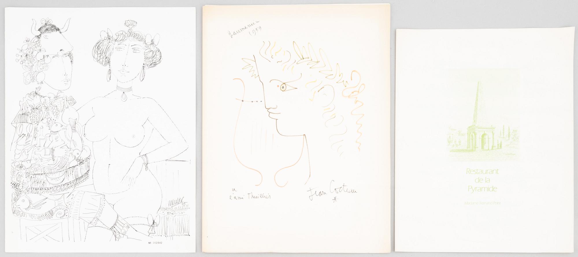 Books and menus of French gastronomy.
