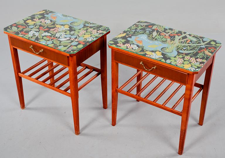 SÄNGBORD, ett par, 1950-tal.
