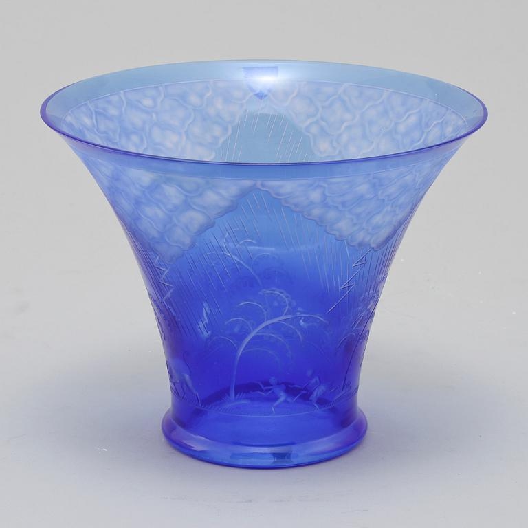 SKÅL, glas, Edward Hald, Orrefors, 1970-tal.