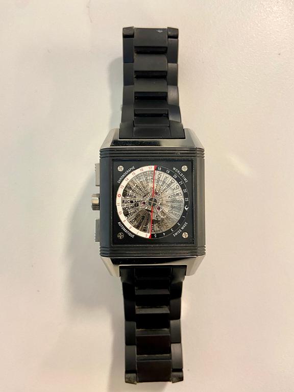 Jaeger-LeCoultre, Reverso, Squadro World Chrono Polo Field, rannekello, kronografi, 36,5 x 53 mm.
