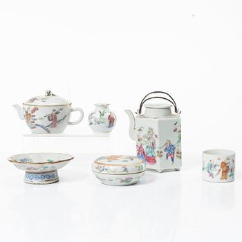 Servisdelar, 6 st, porslin, Kina, 1900-talets början.
