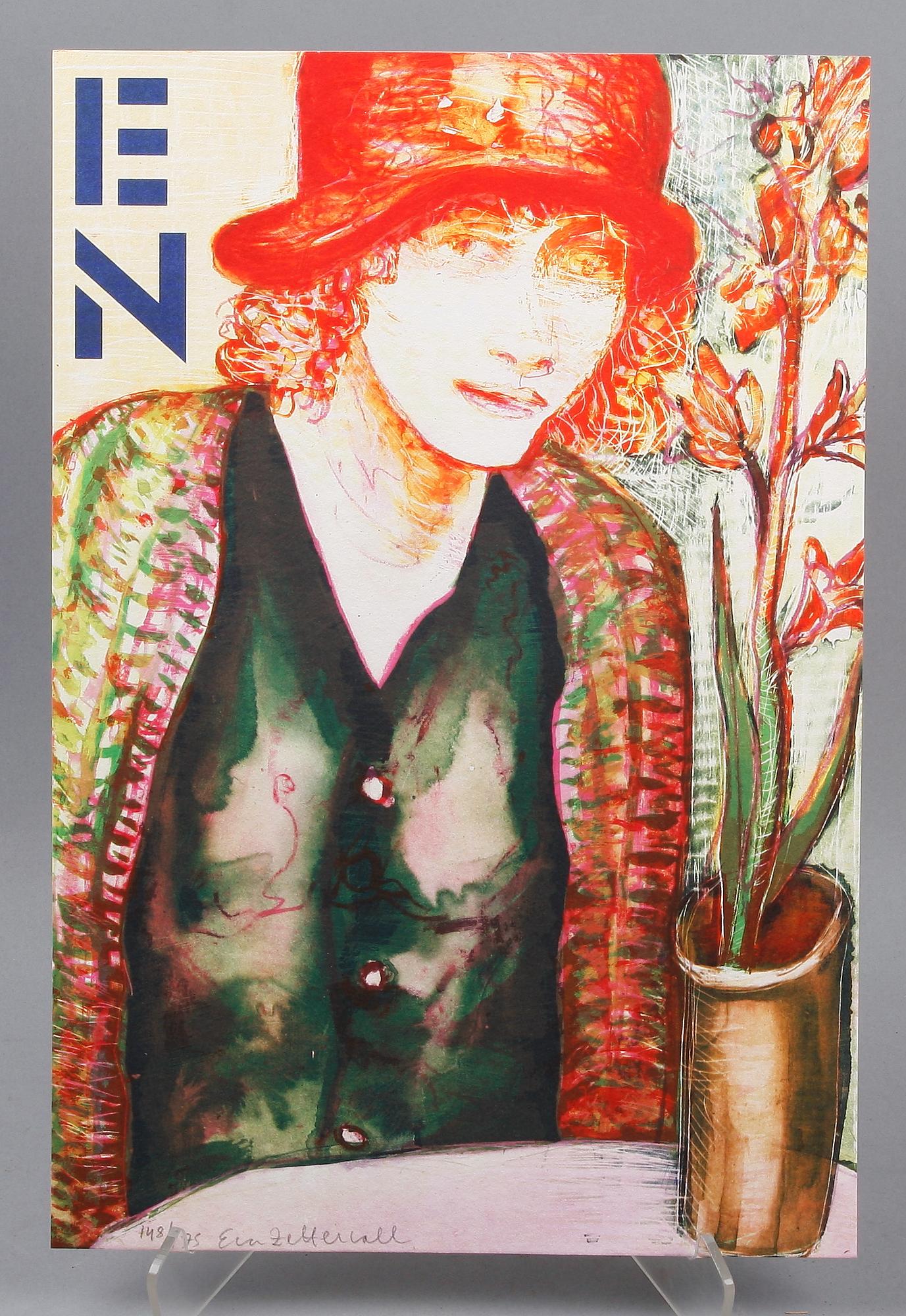 EVA ZETTERWALL, färglitografier, 4 st i mapp, sign o numr 148/375.
