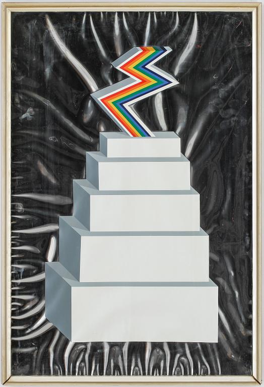 LUCIO DEL PEZZO, serigrafi på aluminiumfolie, signerad och numrerad V/XXIII, daterad 1969.