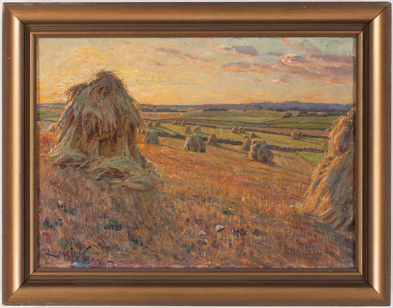 JUSTUS LUNDEGÅRD, olja på duk, sign.