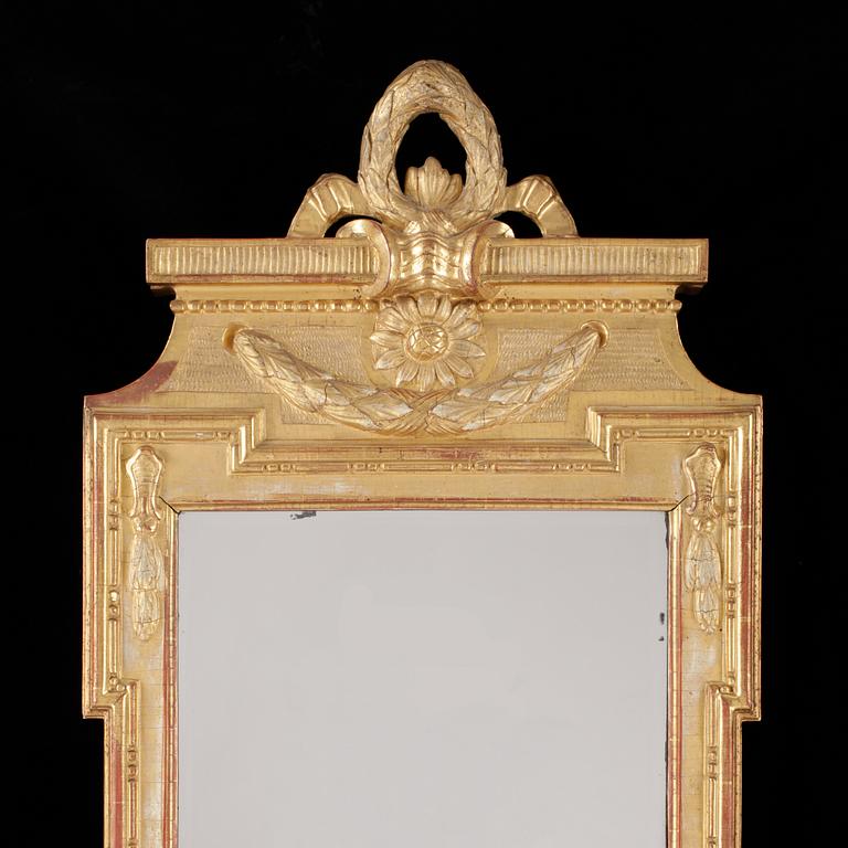 A Gustavian late 18th century mirror by N. Meunier.