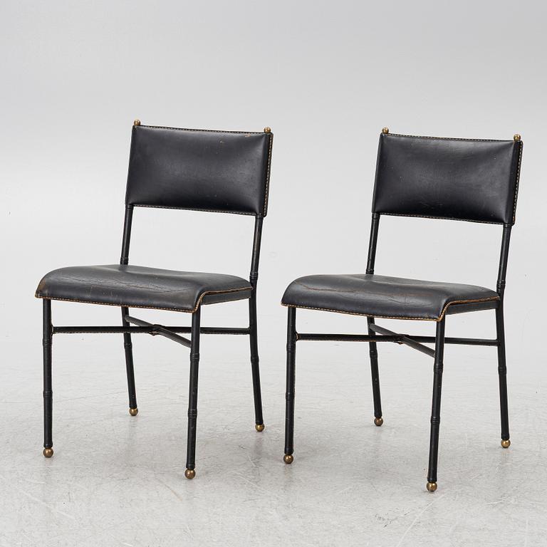 Jacques Adnet, attributed to, chairs, a pair, France, mid-20th century.