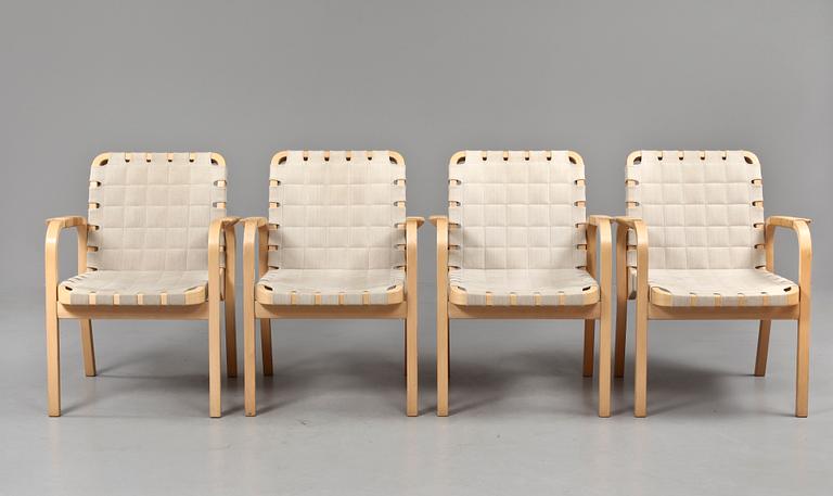 KARMSTOLAR, 4 st, "nr 45" Alvar Aalto, Artek.