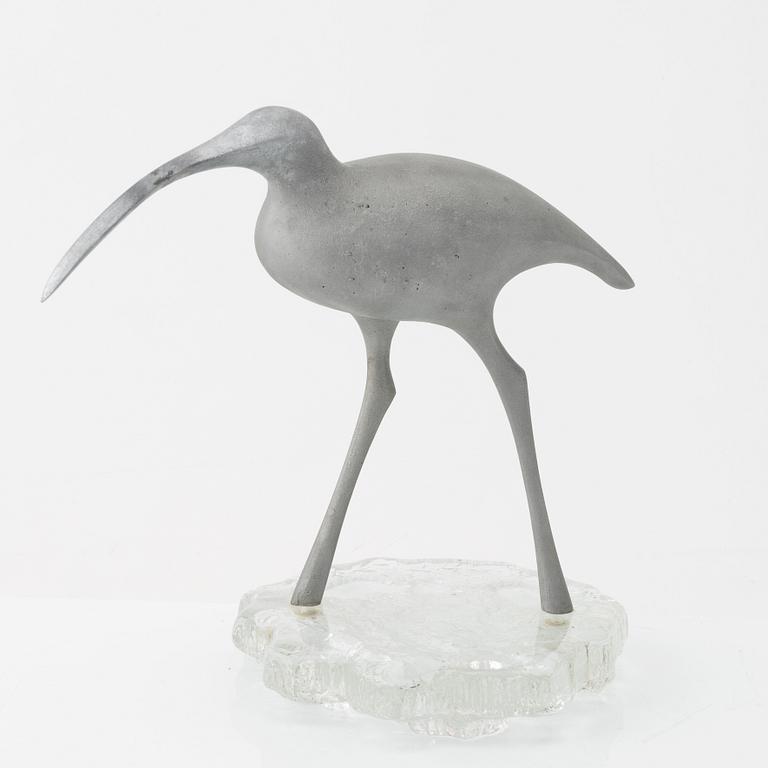 Tapio Wirkkala, an aluminium sculpture of a bird, 'Suokurppa' (Bog snipe), model 'TW 513', Kultakeskus Oy, Finland 1970s.