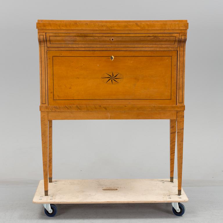 A birch secretair, late 19th Century.