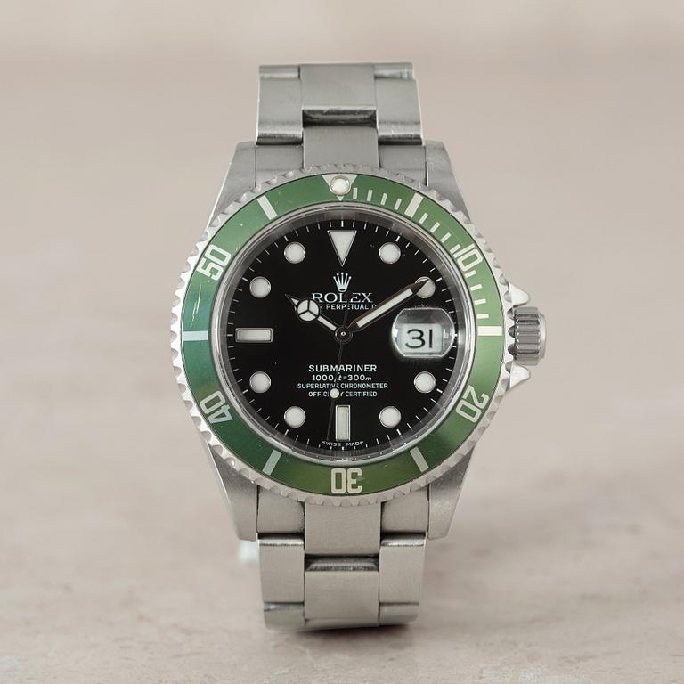 ROLEX, Oyster Perpetual Date, Submariner (1000ft=300m, SWISS MADE, slim four, Mark II), Chronometer,