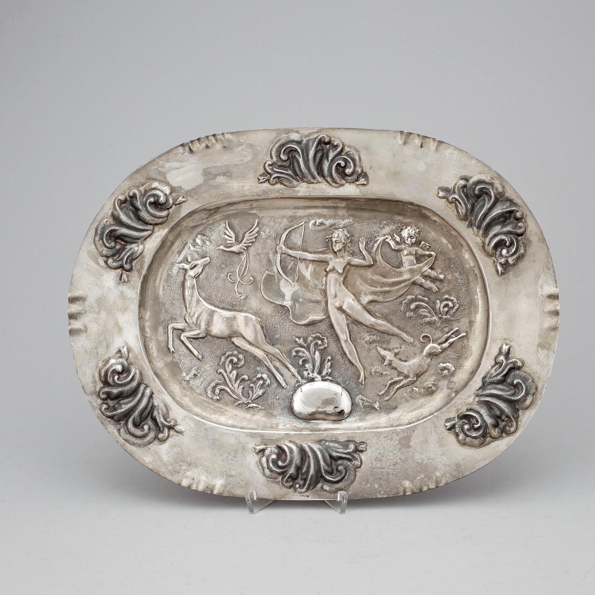 PRESENTERFAT, nysilver, 1920-tal.