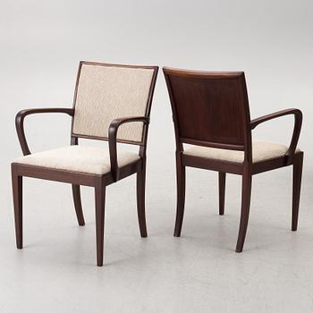 Frits Henningsen, a set of ten chairs, Denmark, mid-20th century.