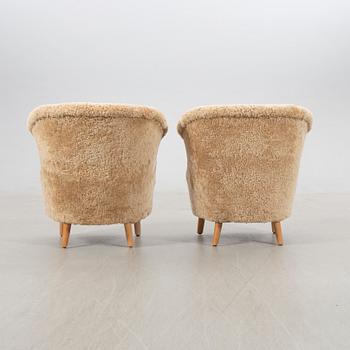 Fåtöljer, ett par, Swedish Modern, 1940-tal.