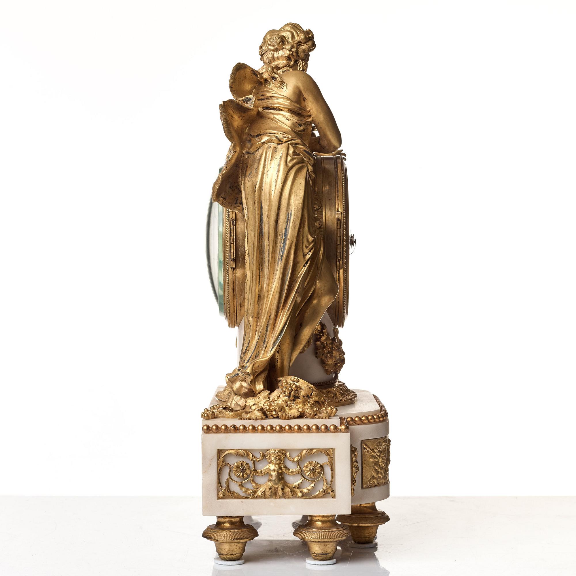 A Louis XVI-style mantelclock marked Antide Janvier A Paris.