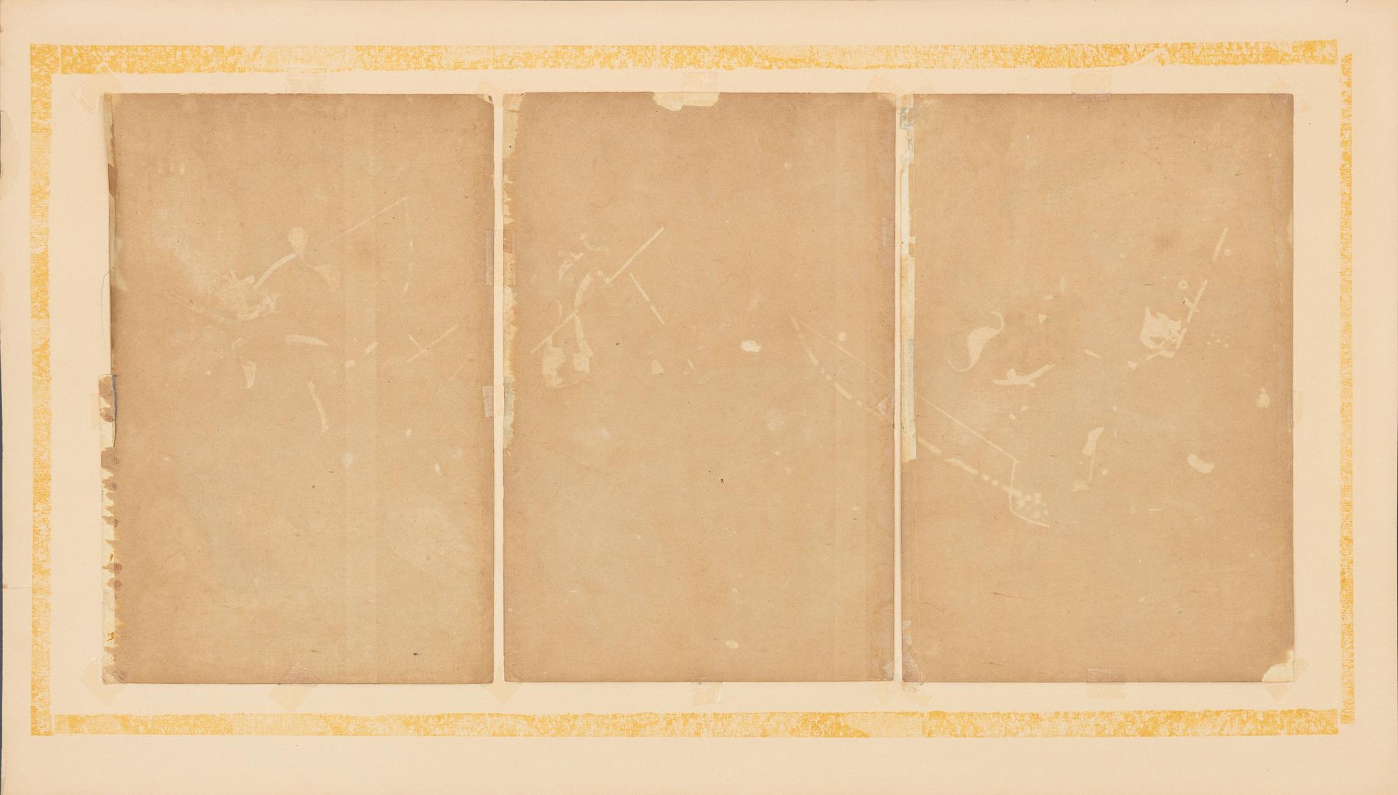 Toyohara Chikanobu, "The Front of Chiyoda Palace - Chiyoda no On-omote - Hunting at Kokinbara".