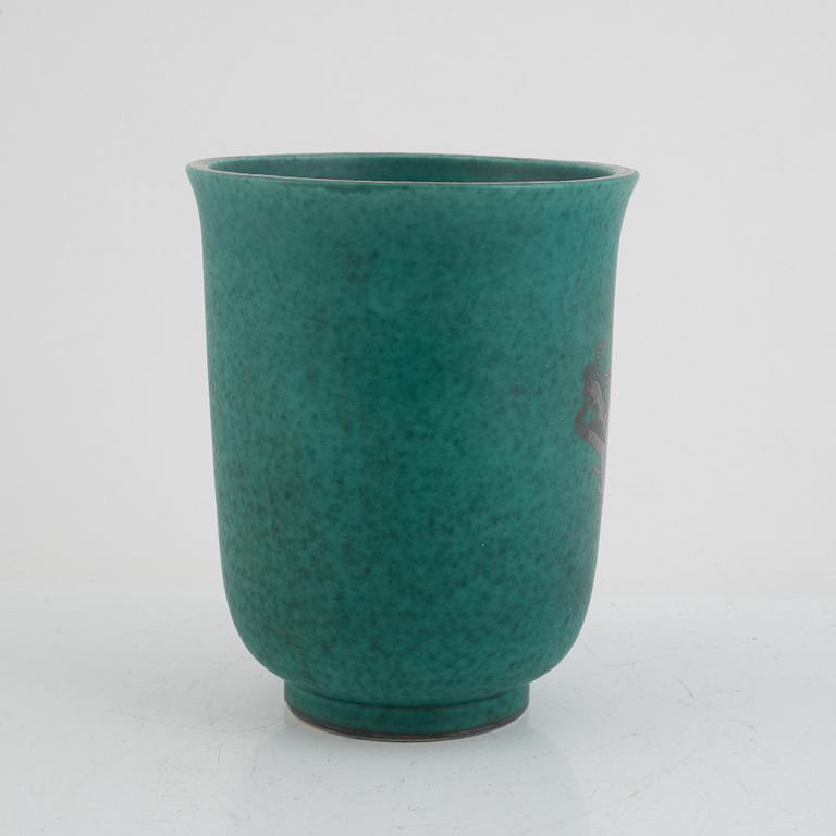 Wilhelm Kåge, vase, stoneware, 'Argenta', Gustavsberg.