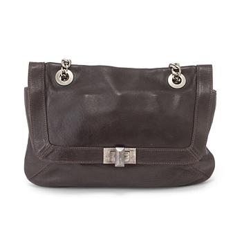 A brown leatherbag by Lanvin.