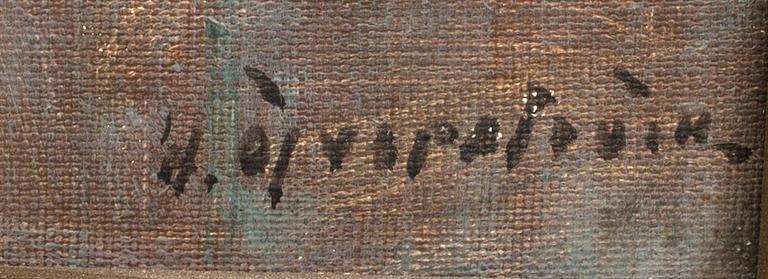 HUGO ÖFVERSTRÖM, olja på duk signerad.