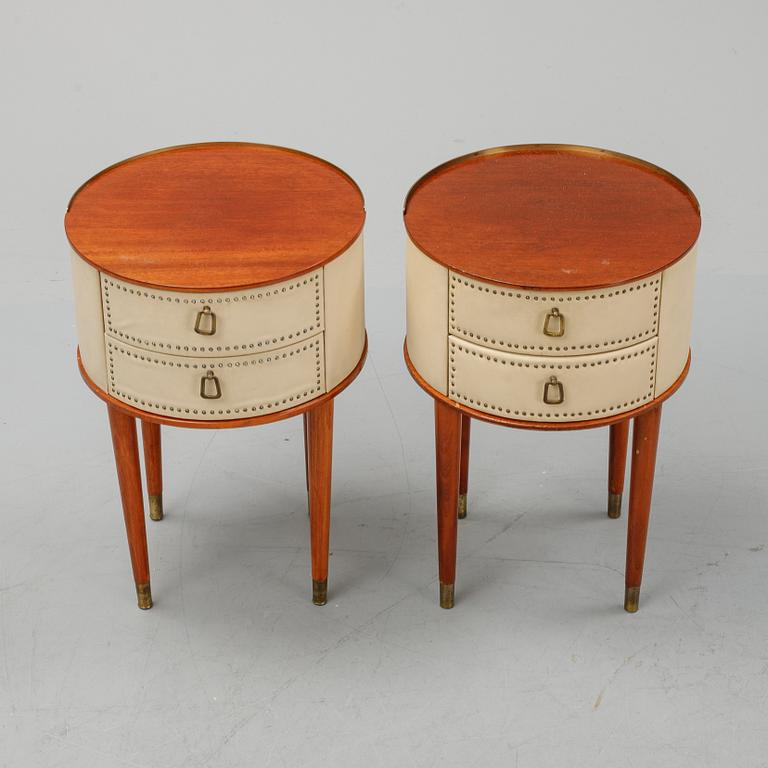 A pair of mid 20th century bedside tables.