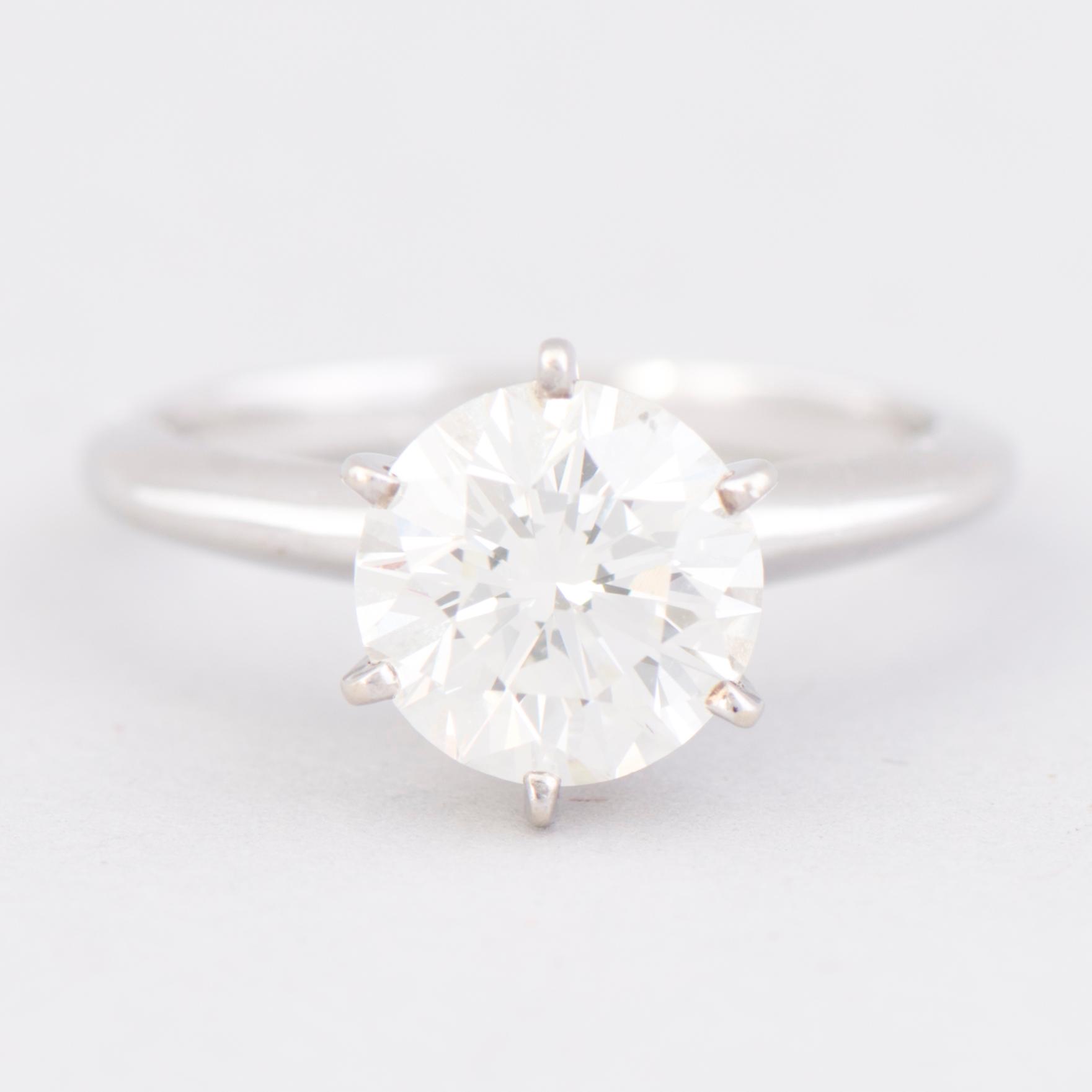 RING, briljantslipad diamant, 14K vitguld.